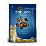 Applaws паучи для кошек с тунцом и морским окунем, Cat Tuna & Seabream pouch, 70г
